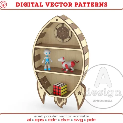 Estante De Cohete Creativo Digital